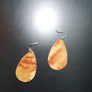 Leather reversible earrings